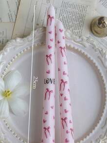 Bộ 2 chiếc (một hộp) Nến hình nón dài màu hồng, dài 9,84 inch, sáp đậu nành không khói, trang trí tiệc cưới, tạo không khí ấm cúng. Nến hình nhánh dài, màu đen, màu đỏ, màu hồng, màu trắng, nến tạo không khí lễ hội, nến ngày Valentine, nến dễ thương và vui nhộn, trang trí nhà cửa. - Nhiều màu - Xem 14