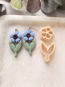 1/2/3/13件套波西米亚风花朵粘土切割器，用于珠宝制作，可爱花朵耳环粘土工具，花朵吊坠粘土切割器，用于DIY吊坠、项链、手链 - Clay Cutter - 查看 9
