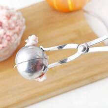 Stainless Steel Meat Baller Ball Maker Meatball Scoop None-Stick Baller Tongs Meat Ball Maker Mold Cake Pop,Ice Tongs,Meatball Maker Tool For Kitchen Cooking - Bạc - Xem 8