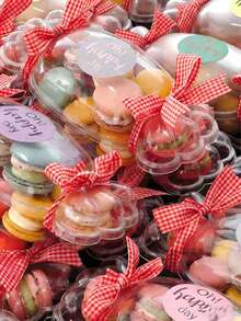 5/10/30/50个装可重复使用蛋糕杯（带盖）、冷萃酸奶杯、带透明窗口的礼盒、椰子布丁杯、燕麦片杯（带盖）、防震甜点杯、耐用防裂酸奶杯、奶油蛋糕盒、透明甜点杯 - 彩色 - 查看 3