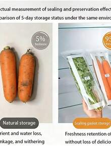 Food Storage Freezer Bag, Long Strip Moisture-Proof Seal Bag, Thickened Double-Grip Sealing Bag With Closure - Multicolor - View 3