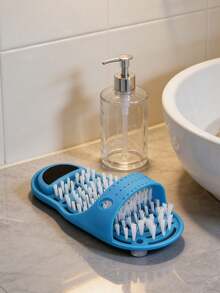 带吸盘的足部磨砂器，塑料材质，聚酯纤维刷毛，淋浴地板去死皮器，足部按摩清洁器，淋浴足部磨砂垫 - 淋浴足部清洁器，去除老茧和死皮，男女通用足部按摩垫，舒缓足部酸痛，防滑吸盘，足部护理工具，美甲工具，身体护理工具，情人节礼物 - 多色 - 查看 7