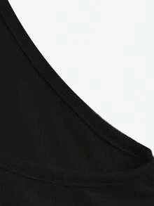 GYM THEME Print Tank Top, Round Neck Gym & Outdoor Sports Apparel, Summer Fitness Shirts, Training Gear, Sporty Design, Durable Construction, Performance Wear, Casual Athletes, Gym Shirts, Comfortable Fit Shirt, Workout Clothing, Street Style, Fitness Exercise Enthusiasts ﻿ - màu đen - Xem 3