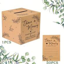 51件/套牛皮纸生日、毕业、退休派对纪念盒、贺卡盒、留言盒 - 彩色 - 查看 8