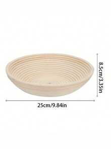 1个现代椭圆/圆形藤编面包发酵篮，带内衬，适用于酸面包烘焙，多功能厨房工具，食品级，多种尺寸可选，适合圣诞节、复活节、感恩节和父亲节。 - 白色 - 查看 12