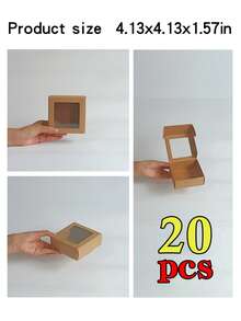 10/30pcs White Small Gift Boxes With Clear Window, Jewelry, Soap, Candy Boxes, Cardboard Packaging For Handmade Items, Decorative Flat Bulk Boxes, Suitable For Gifts, Crafts, Presents, Wedding Parties, Bridal Showers - Brown - View 39