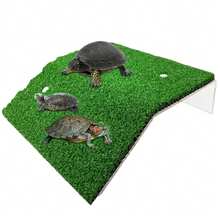Medium Realistic Grass Ramp For Turtles, Reptile Climbing Platform, Suitable For Reptiles, Frogs, Aquatic Turtles - Multicolor - View 8