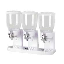 2-Liter White Grain Dispenser Bucket With 3 Measuring Cups, Unbreakable Food Storage Container For Rice, Flour, Cereal & Pet Food, Kitchen Pantry Organization - White - View 10