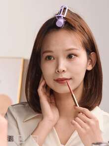 1pc High Skull Top Extendable Curling Hair Comb, Portable Styling Comb With Hair Curling Clip. Body Care Tools. Personal Care And Personal Cleaning Tools. Convenient And Practical. - A - View 5