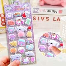 1pc High Quality 3D Soft Squeeze Cartoon Sticker Set, Made Of PP Material, Suitable For DIY Art, Scrapbooking And Crafts, Stress Relief, Decorating Phone Cases, Notebooks, Cute Handmade Supplies - Multicolor - View 11