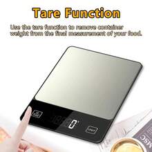 1pc 10kg/22lb Digital Kitchen Scale, Stainless Steel Material, Easy To Clean, Suitable For Baking And Cooking, 1g Precision, LCD Display, Tare Function, ABS Material, Food-, Requires 2 AAA Batteries (Not Included), Precise Ingredient Measurement | Modern Kitchen Scale | Durable ABS Structure - Multicolor - View 10