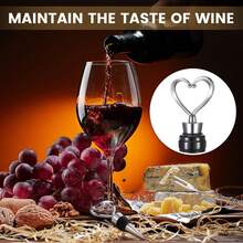 1/3/6 Sets Heart-Shaped Bottle Stoppers Wedding Gifts, Includes Organza Bag, Thank You Card, Linen Rope, Suitable For Weddings, Birthdays, Bridal Showers, Party Favors, Valentine's Day Decor - Multicolor - View 4