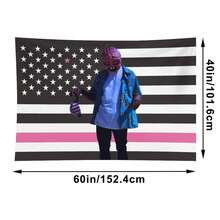 Tyler Music Album Cover The Creator Hip Hop Tapestry,Funny Polyester Tapestry Wall Hanging Art Poster Artistic Party Backdrop For College Dorm, Bedroom, Living Room, And Celebration Decorations - Black 1pc - View 11