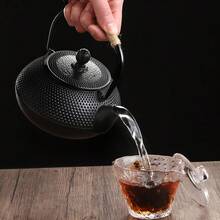 Cast Iron Teapot - Suitable For Stove, Fits Loose Leaf Tea And Tea Bags - Kitchen Supplies - Black - View 5