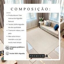 Rustic Living Room/Bedroom Rug 2.00 X 1.40m Handmade Loom No Pile Non-Slip Rubberized Washable Off-White Mustard Geometric Rustic Decorative - Nỗi khát khao - Xem 5