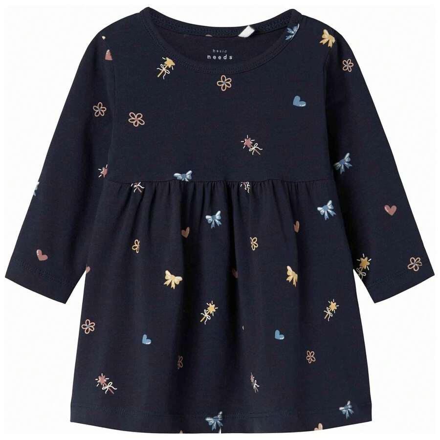 Name It Dress 13226057-BOWANDHE For Baby In Color Blue - الأزرق - مشاهدة 1