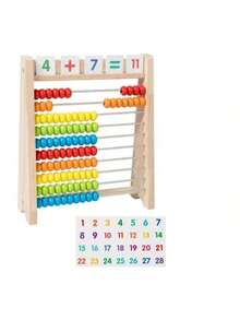 Arithmetic Operation Teaching Aids. Through Hands-On Practice, Enhance The Understanding Of Addition And Subtraction, Making Math Fun And Easy To Understand. An Excellent Gift Choice For Children, Promoting Educational Games, And Turning Learning Into An Enjoyable Activity. Includes Number Cards From 0 To 100 And A Rhyme Table. - 1 PC Abacus - View 4