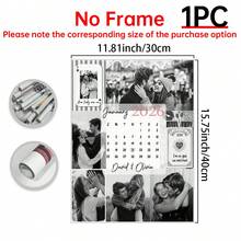 1件个性化情人节礼物（男士款），周年纪念日礼物，周年纪念日帆布模板，可编辑情侣照片拼贴画，浪漫个性化礼物，个性化墙饰，房间装饰品，房间用品，可选相框 - 多色 - 查看 17