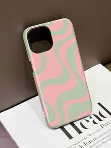 Wave Ripples 1件装亮面艺术水波纹图案二合一保护硬壳手机壳，兼容三星/ 11/12/13/14/15/16/17 Pro Max - 彩色 - 查看 2