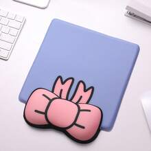 1 Pcs Wrist Support Mouse Pad Keyboard Wrist Rest Cute Cartoon Creative Small Office Wrist Pad For Girls - 蝴蝶結灰藍色手托 - 查看 4