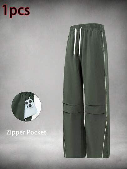 新款男士休闲裤夏季薄款宽松直筒2026运动裤夏季透气户外徒步跑步运动裤