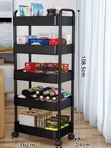 Xe đẩy đựng đồ 5 tầng/4 tầng/3 tầng hiện đại và tối giản có bánh xe này là một lựa chọn quà tặng tuyệt vời. Dễ dàng lắp ráp và tháo rời, nó có thể tiết kiệm không gian trong nhà và được đặt ở lối vào, phòng ngủ, phòng khách, nhà bếp, góc phòng tắm, ban công nhà, v.v. Thích hợp để đựng đồ ăn nhẹ, đồ dùng hàng ngày, mỹ phẩm, đồ chơi, khăn giấy và nhiều thứ khác. (Được làm bằng nhựa ABS, màu trắng hơi ngả be, có thể có sự khác biệt nhỏ về màu sắc) - Nhiều màu - Xem 7