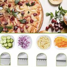 Multi-Functional Vegetable Cutter, Household Potato Shredder, Vegetable Slicer/Dicer, Vertical Vegetable Cutter, Food Shredder, Fruit Slicer, French Fry Slicer, Kitchen Accessory, Small Household Tool. - Blue - View 10