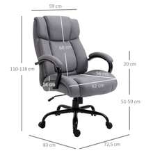 Office Chair, Gaming Chair, Swivel Chair, Rocking Chair, Ergonomic Chair With Thick Padding, 220 Kg Load Capacity - Grey - View 3