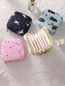 Sanitary Pad Storage Bag, Portable Makeup Lipstick Pouch, Waterproof Menstrual Pad Bag, Coin Purse, For Storing Sanitary Pads, Cosmetics, Suitable For Travel And Daily Use - Multicolor - View 11