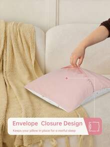 1 pieza Funda de almohada con estampado de flores de cerezo, suave y cómoda, cierre de sobre, adecuada para decoración del hogar, sofá, dormitorio, dormitorio universitario, lavable a máquina (no incluye relleno de almohada) - Multicolor - Ver 5