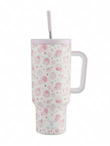 Bình giữ nhiệt Meoky 40oz có tay cầm và ống hút, bình nước cách nhiệt chân không có nắp ống hút, cốc du lịch bằng thép không gỉ, chống rò rỉ 100%, giữ lạnh đến 34 giờ hoặc giữ nóng đến 10 giờ. - Hồng - Xem 8