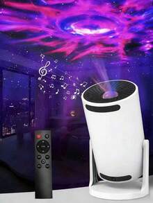 New Starry Sky Projection Lamp, Dreamlike Starlight Night Light, High-End Bedroom Atmosphere Lamp - White - View 3