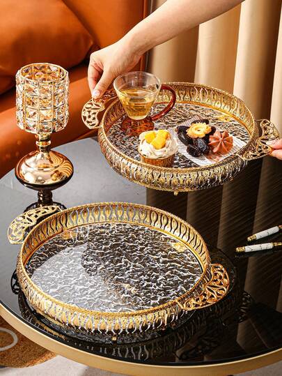 1pc Acrylic Multi-Purpose Serving Tray, Suitable For Kitchen, Dining Room, Living Room, Tea Sets, Glassware, Candies, Cookies, Bread, Weddings, Parties, Gifts, Birthdays, Yard
