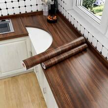1 Roll Self-Adhesive Wood Grain Furniture Wallpaper, Vinyl Decorative Wall Paper Suitable For Cabinet, Table, Wall Renovation, Size 15.74 In X 118.11 In (40cm X 300cm), Multiple Colors And Patterns - 1PC - View 13