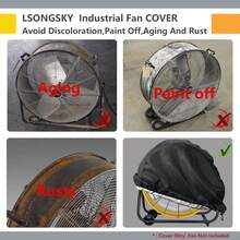 Protective Cover For Industrial Fans, Waterproof And Dustproof, Suitable For High-Speed, Belt-Driven Industrial Fans, Black - Black - View 3