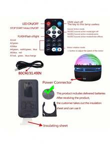 One USB Projector Light, Creating A Magical And And Starry Atmosphere Night Light Any Room. LED Light Equipped With A Remote Control Remote Adjustment And Projection Light With Effect Of Milky Way, Starry And Northern Lights Are A Novel Decorative Light Bedrooms, Living Rooms And Other Rooms. It Is And Ambient Light Home Theaters, Ceilings, Birthdays, Parties, Parties, Camping And Weddings. This Is A Festival And Birthday Present Boys And Girls - Multi-color light - 查看 6