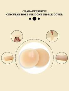 2/4pcs Women's Invisible Breast Patches, Anti-Abrasion Patches, Women's Underwear Accessories For Multiple Occasions - Multicolor - View 10