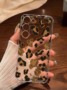 1pc Leopard Print Star Soft Phone Case Compatible With Huawei Honor, Redmi, MOTO, Galaxy A04e/12/A13/A14/A34/A50/A52/A53/A54/S21/S22/S23/S24/S25/S25Ultra/S25FE/S26/S26 PLUS/S26 ULTRA/S26 EDGE, 6A/7A/8A, 12T/13T/15T/15T Pro - Clear - View 1