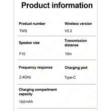 原装Pro6 TWS无线蓝牙5.3耳机，运动触控降噪耳塞，适合作为节日礼物 - 彩色 - 查看 9