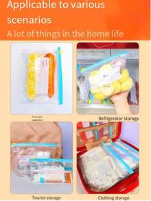 60/45/15/40/20/30/1/10/20入 食品儲存袋，夾鏈密封袋（拉鍊與圖案隨機），蔬菜與肉類保鮮工具，冰箱防臭儲存配件，食品儲藏室衣櫥穀物儲存袋，燕麥與大豆儲存袋 - 彩色 - 查看 9