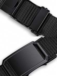 Thick Double-Layer Nylon Tactical Belt With Automatic Buckle, Men's Sliding Buckle Waist Belt - Multicolor - View 5