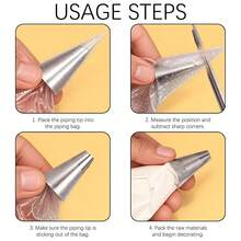 大型圆形金属蛋糕奶油裱花嘴，不锈钢裱花嘴，烘焙工具 #1A #2A #3A - 彩色 - 查看 6