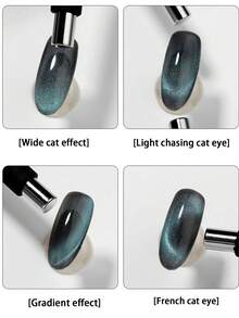 1/2pcs Set, Strong Magnetic Cylinder Cat Eye Magnet, Professional Handheld Nail Art Magnetic Tool, Manicurist & DIY Enthusiast Creative Kit, Unlock Diverse Magnetic Patterns, Long-Lasting High-Definition Cat Eye Effect, Nail Art Shaping Tool - Black - View 6