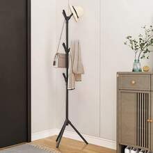 1pc High-Quality 6-Hook Coat Rack, Nordic Style Floor Standing Coat Rack, Quick Assembly, Minimalist Design, Thick Steel Pipe, Durable, Portable & Practical, Suitable For Bedroom, Living Room Storage, Hallway Tool Organization And Clothing Management. Can Store Hats, Scarves, Clothes And Other Items, Making The Room Cleaner And Tidier. - Multicolor - View 4