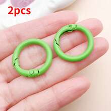 2pcs Mixed 24mm Round Spring Clasp Sets For DIY Bracelets, Necklaces & Earrings - Jewelry Making Supplies - Multicolor - View 14