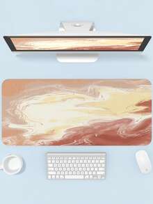 1 件装，大理石纹 PU 皮革鼠标垫，2 毫米厚，小型办公桌面垫，适合学生/游戏玩家/笔记本电脑用户，防水防滑。 - 紅色 - 查看 4