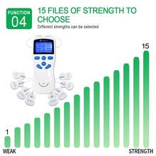 1 Set Dual Channel Digital Massager 8 Modes 15 Intensities Physiotherapy Massage Machine EMS Muscle Stimulator TENS Unit Body Relax Full Body Massage Fatigue Relief With Replacement Electrode Pads - Multicolor - View 9