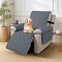YSTYLE 1-Seater Reclining Relaxing Armchair Cover, 100% Waterproof Armchair Cover, Elasticated Armchair Cover, Reclining Sofa Cover - Dark Grey - View 2