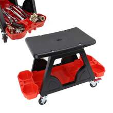 Taburete de mecánico versátil y cómodo para garaje, asiento rodante para lavado de autos, decoración, reparación de láminas de automóviles. - A - Ver 5
