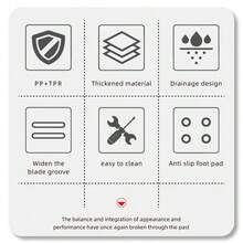 Household Knife Holder Plastic Storage Rack Kitchen Knife Stand - Silver - View 2